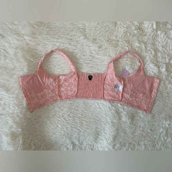 Nwt Wild Fable Brocade Corset, vintage inspired, pink, M - Picture 6 of 16